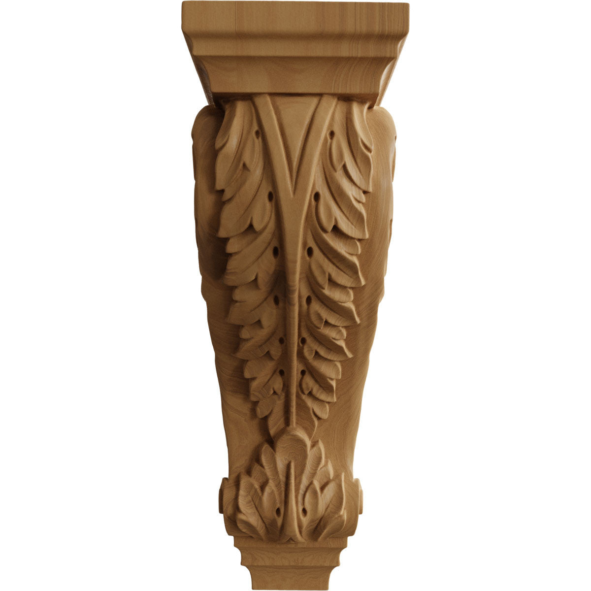 Acanthus Extra Large Pilaster Corbel, 6" X 7 1/2" X 18" (CORW06X08X18AC) Front View