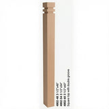 4802 3-1/2" S4S Newel with Squarte Top and Double Grooves, Beech