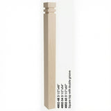 4802 3-1/2" S4S Newel with Squarte Top and Double Grooves, Birch