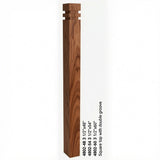 4802 3-1/2" S4S Newel with Squarte Top and Double Grooves, Brazilian Cherry