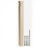 4802 3-1/2" S4S Newel with Squarte Top and Double Grooves, Hard Maple