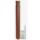 4802 3-1/2" S4S Newel with Squarte Top and Double Grooves, Mahogany