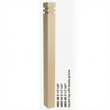4802 3-1/2" S4S Newel with Squarte Top and Double Grooves, Poplar
