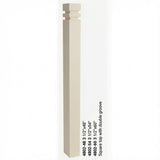 4802 3-1/2" S4S Newel with Squarte Top and Double Grooves, Soft Maple