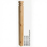 4802 3-1/2" S4S Newel with Squarte Top and Double Grooves, Yellow Pine