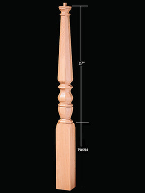 4810O Pin Top Octagonal 1800s Universal Newel Post