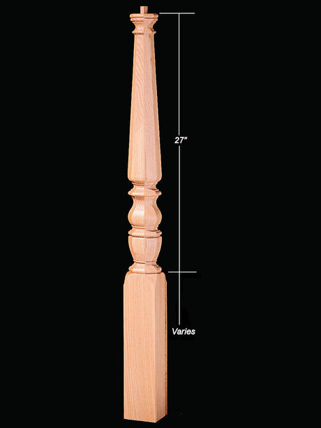 4810O Pin Top Octagonal 1800s Universal Newel Post
