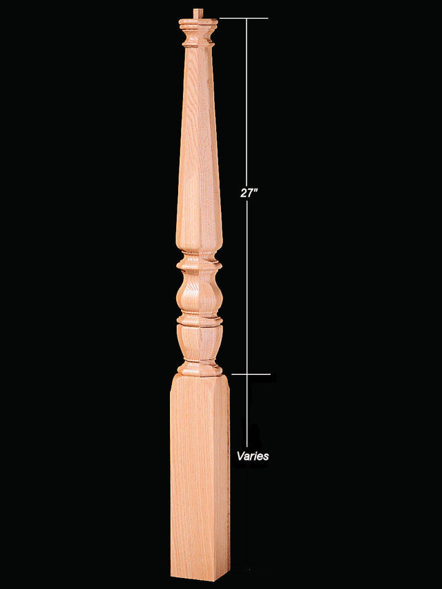 4810O Pin Top Octagonal 1800s Universal Newel Post