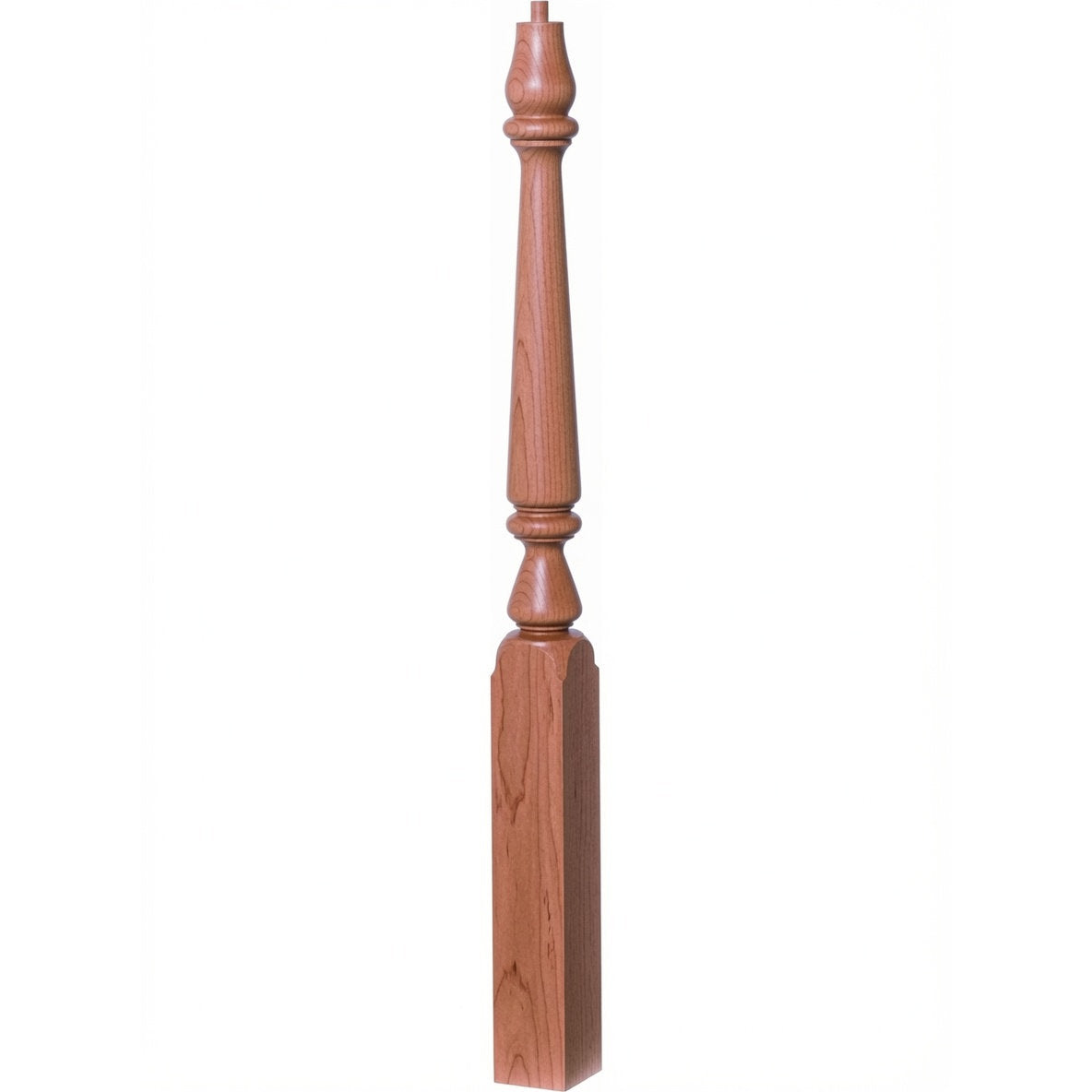 4810 (48") or 4815 (60") Ohio Pin Top Plain Newel Post, American Cherry