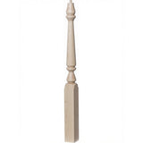 4810 (48") or 4815 (60") Ohio Pin Top Plain Newel Post, Hard Maple