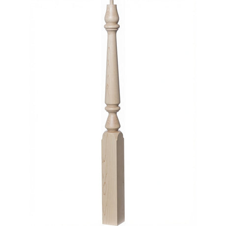 4810 (48") or 4815 (60") Ohio Pin Top Plain Newel Post, Hard Maple