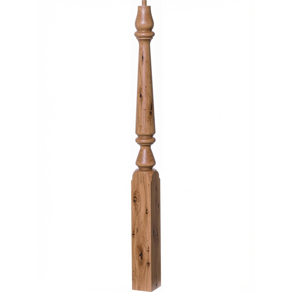 4810 (48") or 4815 (60") Ohio Pin Top Plain Newel Post, Knotty Alder