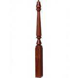 4810 (48") or 4815 (60") Ohio Pin Top Plain Newel Post, Mahogany