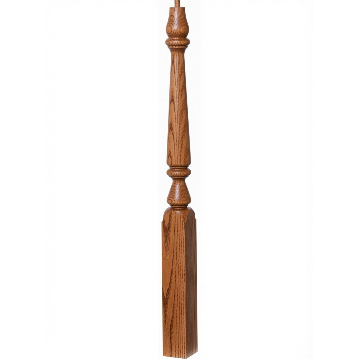 4811 (48") or 4815 (60") Ohio Pin Top Plain Newel Post, Red Oak