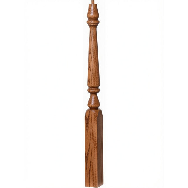 4811 (48") or 4815 (60") Ohio Pin Top Plain Newel Post, Red Oak