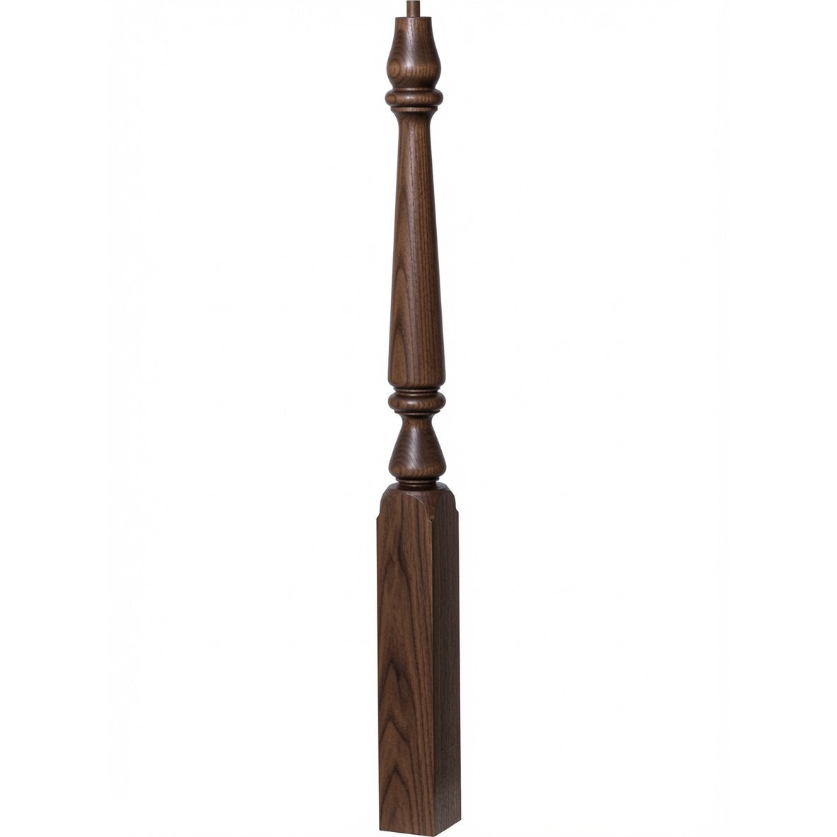 4810 (48") or 4815 (60") Ohio Pin Top Plain Newel Post, Walnut