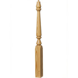 4810 (48") or 4815 (60") Ohio Pin Top Plain Newel Post, Yellow Pine