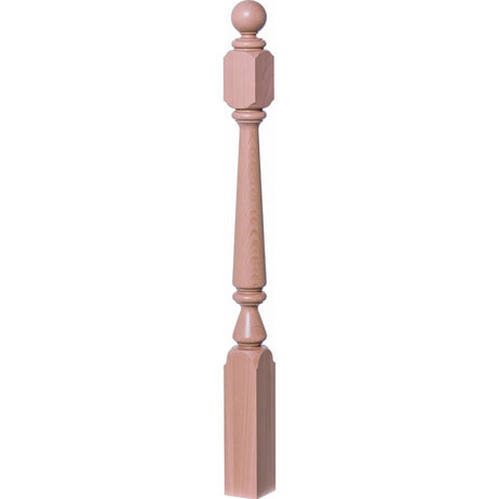 4840 (48"), 4842 (60"), or 4848 (72") Ohio Ball Top Newel Post, Beech