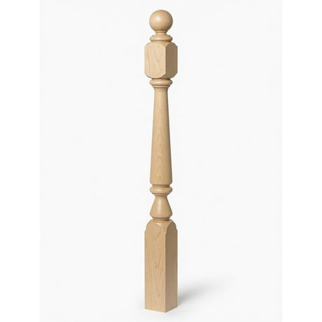 4840 (48"), 4842 (60"), or 4848 (72") Ohio Ball Top Newel Post, Birch