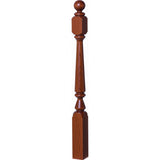 4840 (48"), 4842 (60"), or 4848 (72") Ohio Ball Top Newel Post, Brazilian Cherry