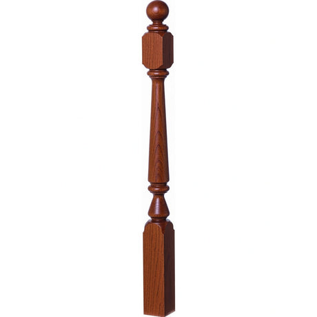 4840 (48"), 4842 (60"), or 4848 (72") Ohio Ball Top Newel Post, Brazilian Cherry