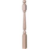 4840 (48"), 4842 (60"), or 4848 (72") Ohio Ball Top Newel Post, Hard Maple