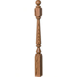 4840 (48"), 4842 (60"), or 4848 (72") Ohio Ball Top Newel Post, Hickory