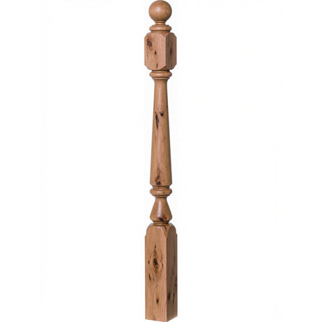 4840 (48"), 4842 (60"), or 4848 (72") Ohio Ball Top Newel Post, Knotty Alder