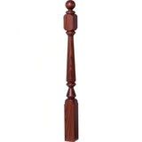 4840 (48"), 4842 (60"), or 4848 (72") Ohio Ball Top Newel Post, Mahogany