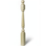 4840 (48"), 4842 (60"), or 4848 (72") Ohio Ball Top Newel Post, Poplar
