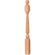 4840 (48"), 4842 (60"), or 4848 (72") Ohio Ball Top Newel Post, Red Oak