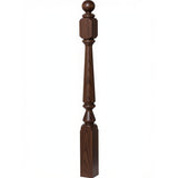 4840 (48"), 4842 (60"), or 4848 (72") Ohio Ball Top Newel Post, Walnut