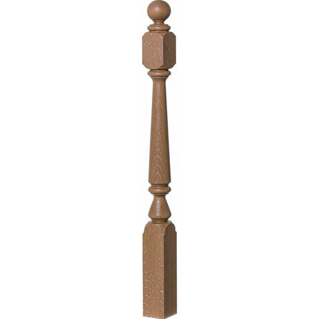 4840 (48"), 4842 (60"), or 4848 (72") Ohio Ball Top Newel Post, White Oak