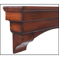 495 Auburn Fireplace Mantels Shelf, Angled View