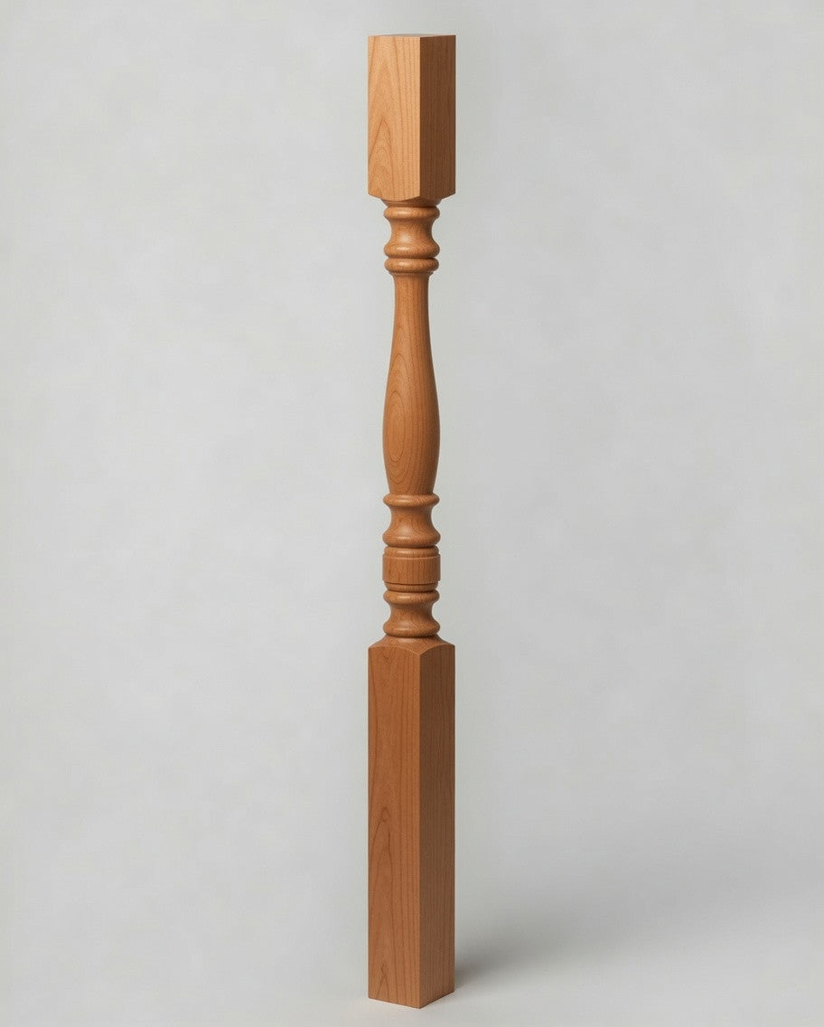5005 31" Hampton Square Top Baluster, Alder