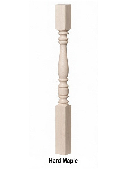 5005 31" Hampton Square Top Baluster, Hard Maple