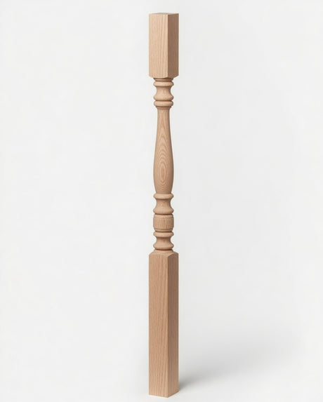 5005 31" Hampton Square Top Baluster, Red Oak