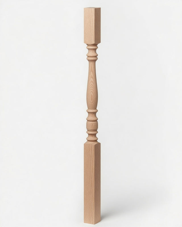 5005 31" Hampton Square Top Baluster, Red Oak