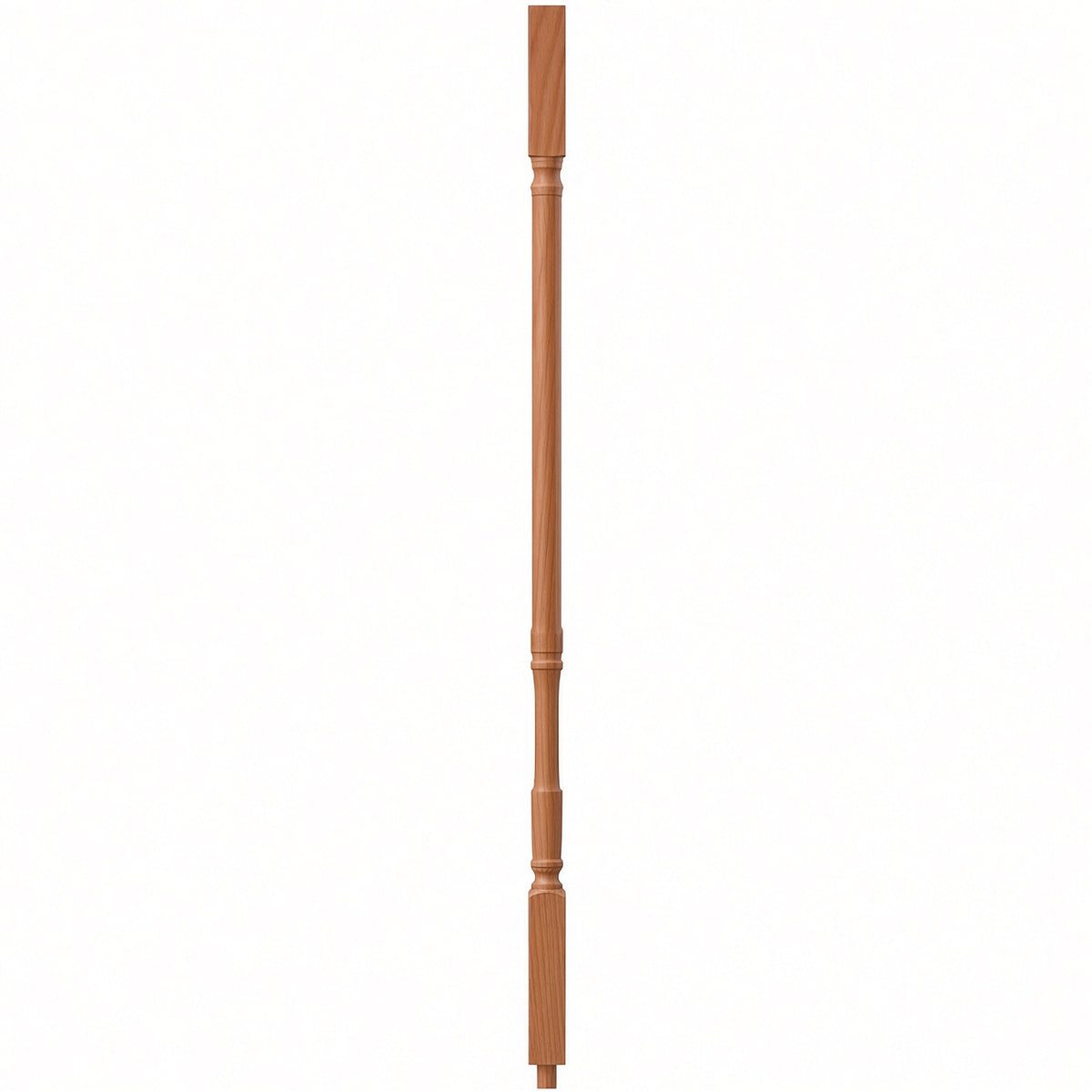 5067 1-1/4" Traditional Square Top Stair Baluster, available in 31", 34", 36", 39", and 42" Lengths, American Cherry