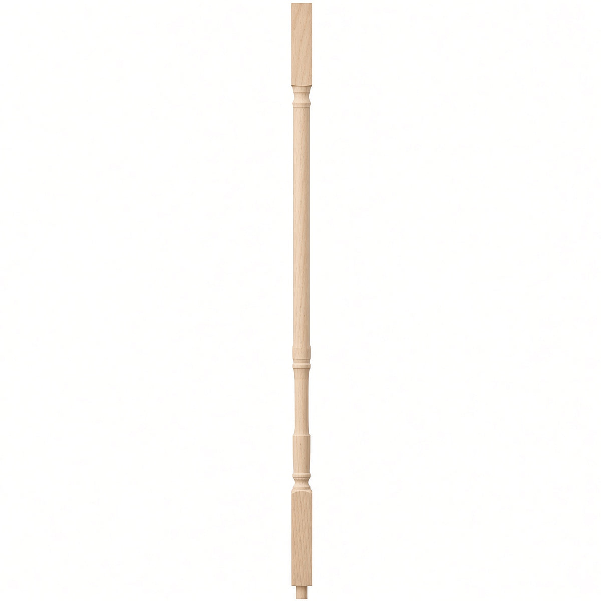 5067 1-1/4" Traditional Square Top Stair Baluster, available in 31", 34", 36", 39", and 42" Lengths, Beech