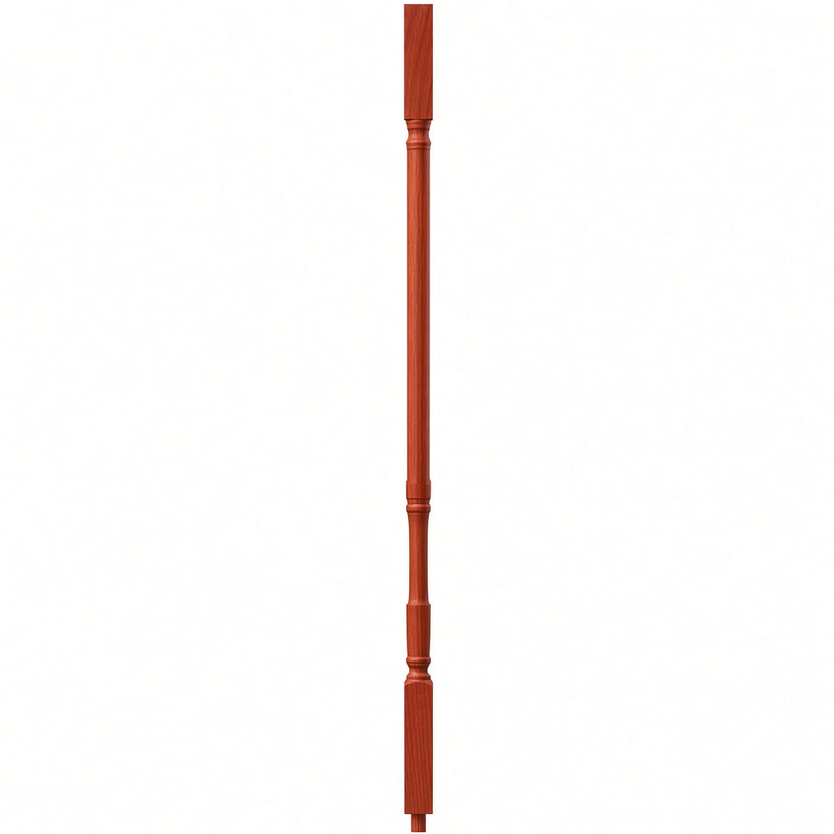 5067 1-1/4" Traditional Square Top Stair Baluster, available in 31", 34", 36", 39", and 42" Lengths, Brazilian Cherry