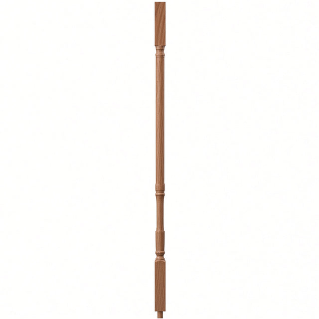 5067 1-1/4" Traditional Square Top Stair Baluster, available in 31", 34", 36", 39", and 42" Lengths, Red Oak