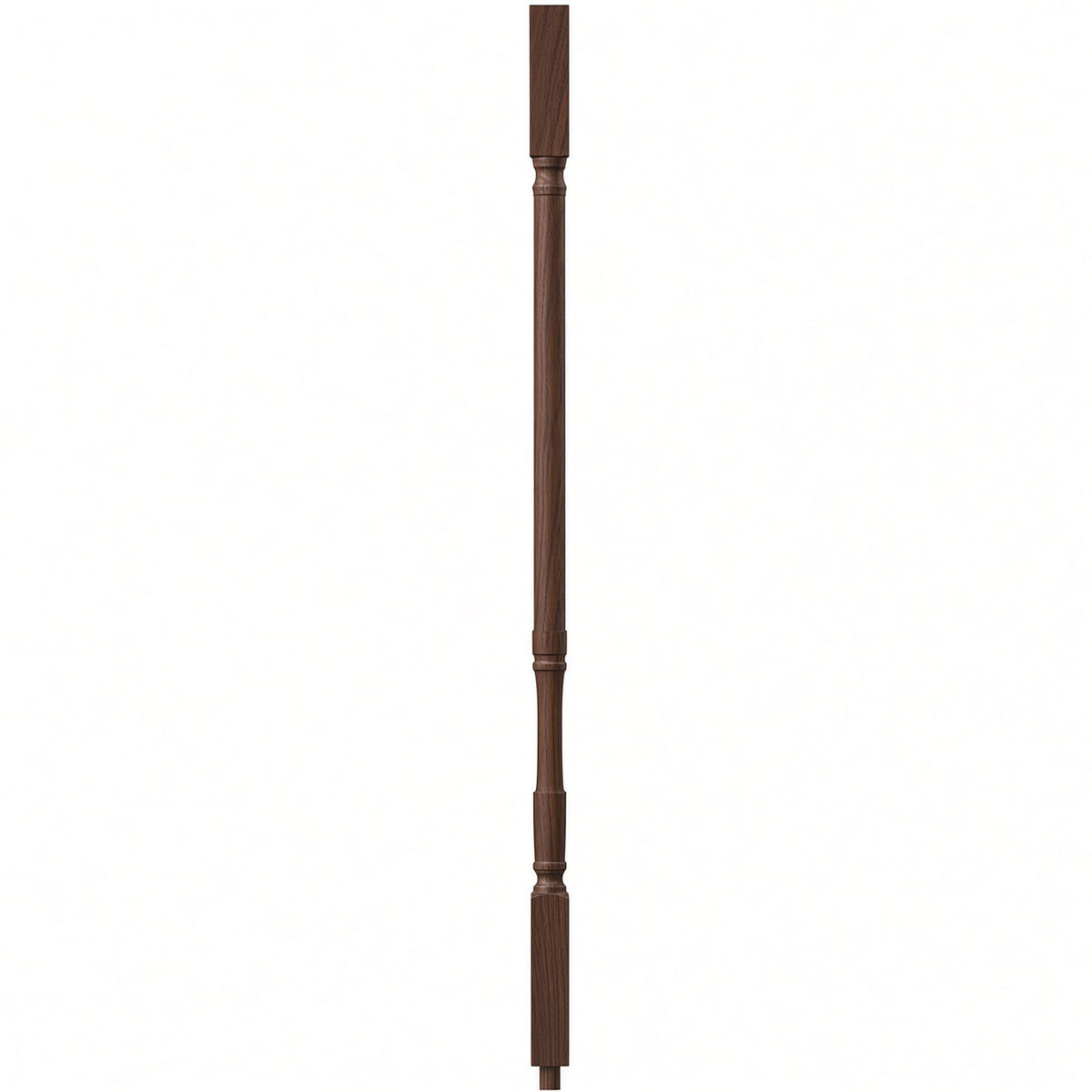 5067 1-1/4" Traditional Square Top Stair Baluster, available in 31", 34", 36", 39", and 42" Lengths, Walnut