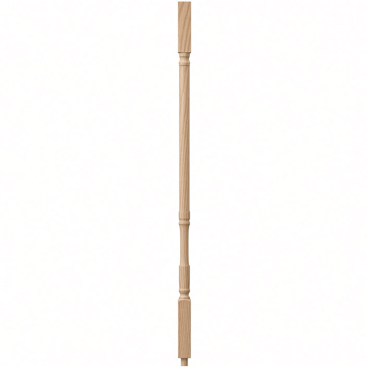 5067 1-1/4" Traditional Square Top Stair Baluster, available in 31", 34", 36", 39", and 42" Lengths, White Oak