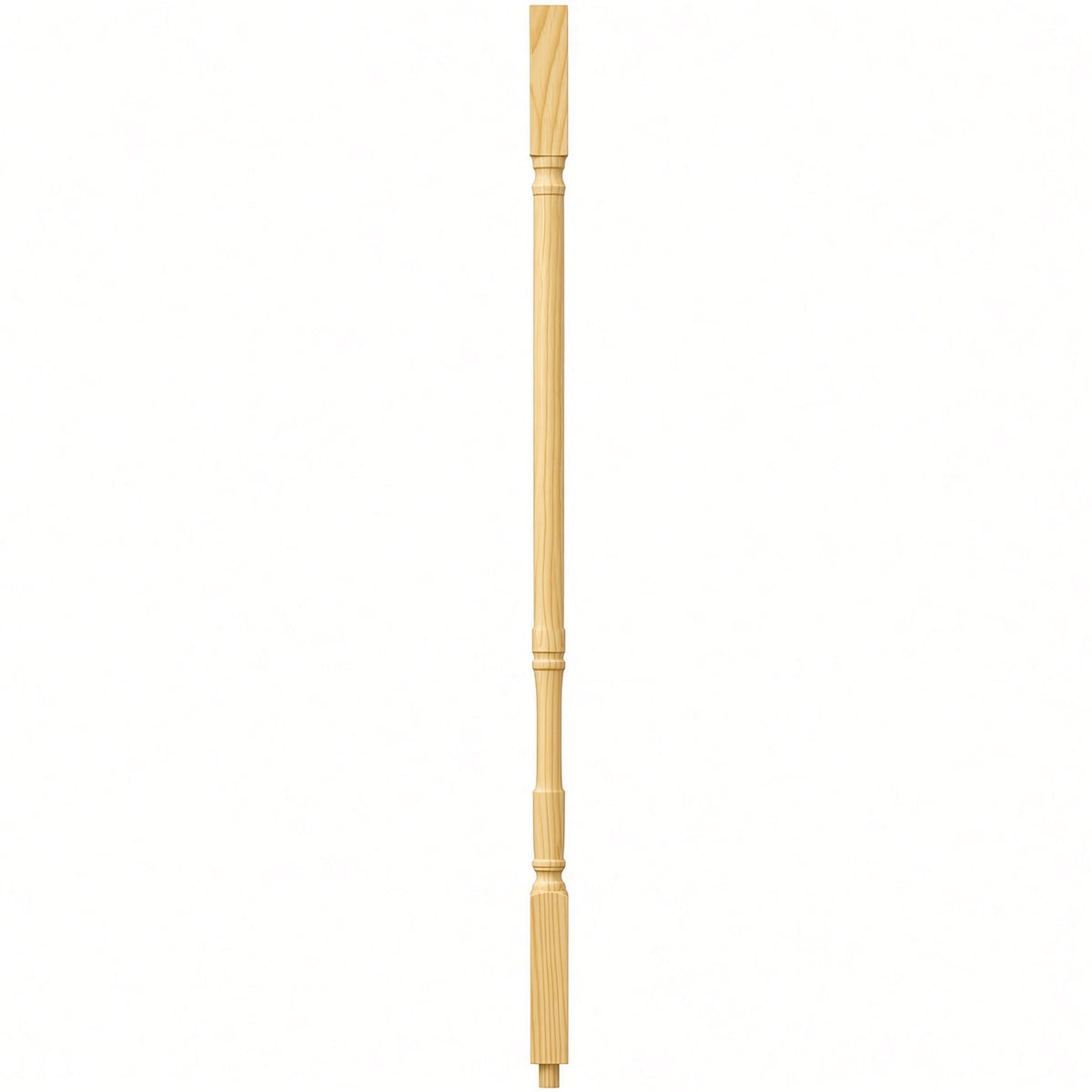 5067 1-1/4" Traditional Square Top Stair Baluster, available in 31", 34", 36", 39", and 42" Lengths, Yellow Pine