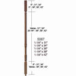 5067 31" Square Top Traditional Baluster