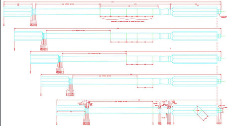 C-5070 36" Colonial Square Top Baluster CADD