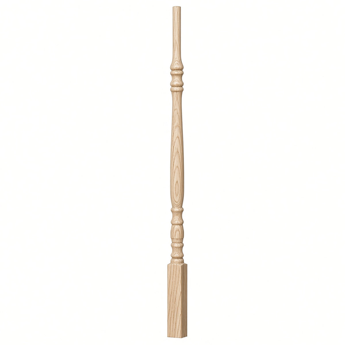 5134 (1-1/4" x 34"),5138 (1-1/4" x 38"), or 5142 (1-1/4" x 42") Hampton Elegant Rise Stair Balusters, Ash
