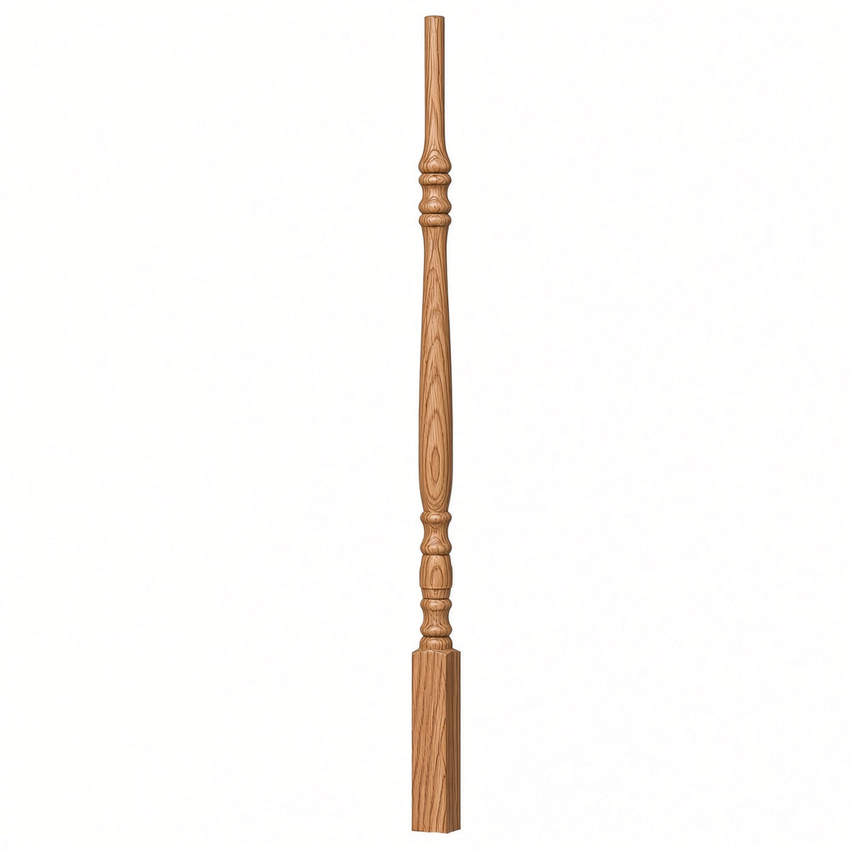 5134 (1-1/4" x 34"),5138 (1-1/4" x 38"), or 5142 (1-1/4" x 42") Hampton Elegant Rise Stair Balusters, Hickory