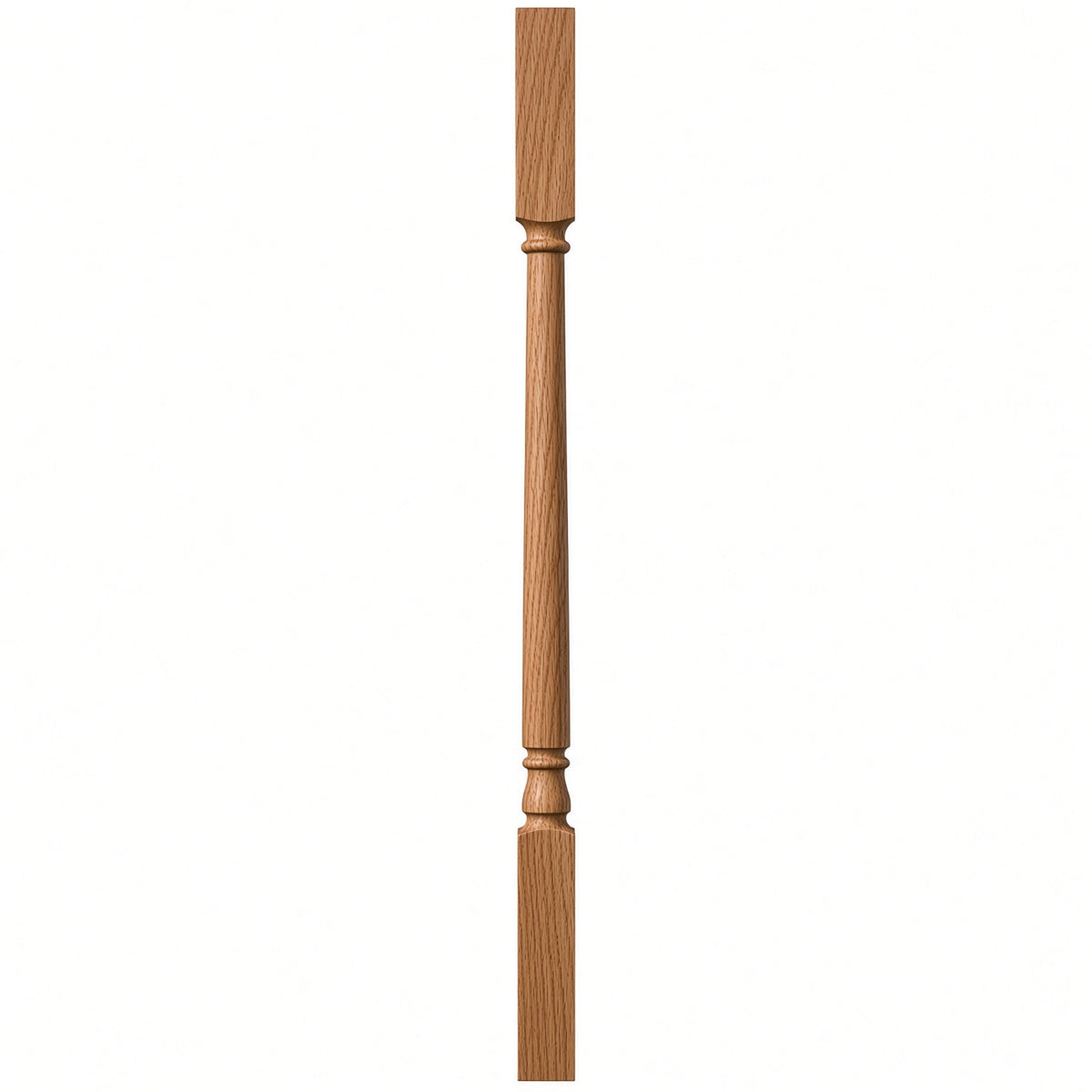 5141 Square Top Colonial Baluster, 1-1/4" x 1-1/4", Available in 31", 34", 36", 39", and 42", Red Oak